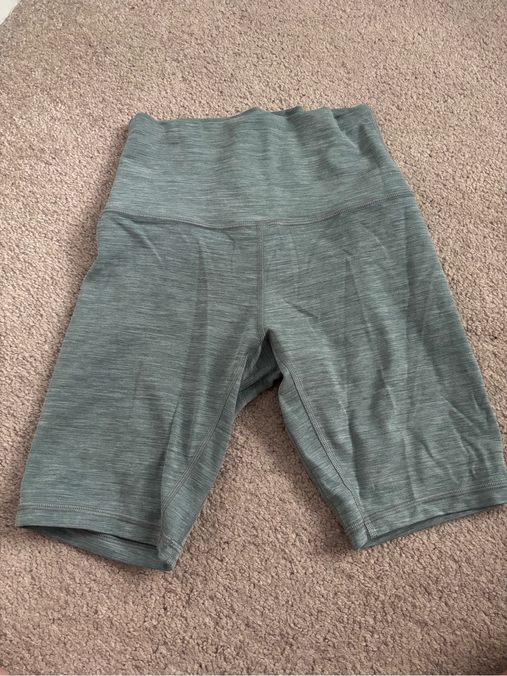 lululemon athletica High-Rise Bike Shorts in Sage Green Heather
